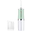 WildOath Idropulsore portatile con 3 modalità, irrigatore orale senza fili bianco, 4 punte a getto, tecnologia a impulsi per la pulizia dentale, altezza 22,6 cm (verde)