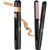 UKLISS Piastra per capelli agli ioni, portatile, leggera, con spegnimento automatico in 60 minuti, 260 °C, con display LCD, 2 in 1, per capelli corti