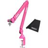 RØDE Rode PSA1+ Plus - Braccio per microfono da tavolo, braccio articolato, rosa, con panno in microfibra Keepdrum