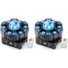 Osusuent 2PCS 180W Teste Mobili LED Luci Palcoscenico, RGBW Luci Discoteca con Telecomando, DMX512 Luce Stroboscopica per Discoteca Festa Bar DJ Matrimoni