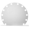 Bayt Specchio trucco con luci, specchio da tavolo rotondo 55 cm, bianco | Specchiera make up stile Hollywood, LED dimmerabili in 3 colori, ingranditore 10x, comandi touch, per toeletta e scrivania