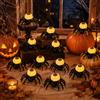 NAVESO Candele Halloween LED, 12 Pezzi Occhi Rossi del Ragno Candela Halloween | Lampada Halloween, Candele a Forma di Ragno Senza Fiamma, Halloween Luci per la Casa, Decorazione da Tavolo