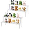 ZhouWei 2 Pezzi Espositore in Acrilico a 2 Livelli Espositore in Acrilico 30 × 14,4 × 10 cm Espositori in Acrilici per Smalti Spezie Cosmetici Artigianato per Gioielli Cupcake Figure Dessert