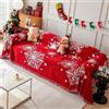 Surwin Grande Telo Copridivano, Stampa Natalizia Copridivano con Frangia, Antimacchia Universale Telo Arredo Divano per Sedie, Divani, Letto, Poltrona (Natale rosso A,180x130cm)