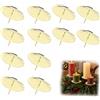 Cryptadg 12 Pezzi Portacandele per Corona dell'Avvento Metallo Portacandele | 6cm Portacandeles per Corona dell Avvento con Spina, Coronas dell'Avvento, per Avvento, Natalizia, Candele (Oro)