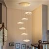 HYQJUNE Lampada A Sospensione Moderna Lotus LED Dimmerabile Scale Lampadario Da Soggiorno Luci Pendenti Sala Da Pranzo Alberghi Ingresso Lampada Regolabile In Altezza Plafoniera(6 pieces)