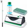 AMG Shop Online Folletto VG100 Lavavetro e Pulitore Multisuperficie - Ultima Generazione | Vetri, Specchi, Piastrelle e Piani Cucina - Compreso di Caricatore, Asta, 2 Panni MF100 e Detergente Anticalcare GC 100