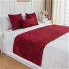 Generico Runner da Letto Sciarpa da Letto Asciugamani da Divano Runner Tavola | Resistente, Prova di Scolorimento, Runner da Letto Minimalista in Ciniglia