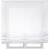 STORESDECO Tende a Pacchetto filtranti senza stecche per finestre 150x175 cm Pois | Facile installazione a parete o soffitto. Filtra la luce. Tenda romana per soggiorno camera da letto e cucina StoresDeco