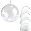 Netuno 15 palline di Natale trasparenti 10 cm da riempire e decorare | Confezione grande di sfere in acrilico divisibili e richiudibili · per addobbi albero, bomboniere e laboratori creativi