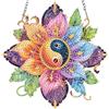 MISCER Mandala Diamond Painting Pendente, Ciondolo per Finestra con Strass, Pittura Diamante Finestra, Ciondolo Arte Pittura per Decorazione