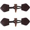 GIVBRO 2 Chiusure Alamaro in Pelle Marrone Scuro con Bottone Effetto Corno, 17 cm | Adatte a cappotti, scialli, giacche antivento, borse e lavori creativi; sui capi pesanti usare cuciture ben salde