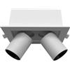 Silamp FARETTO LED DA INCASSO 12W 220V BIANCO SWITCH DOPPIO CONO ORIENTABILE