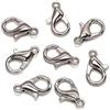 GIVBRO 50 Chiusure a moschettone per bracciali e Portachiavi, Grigio Chiaro | 5 x 10 mm, leva a molla, piccolo anello di fissaggio, per ciondoli, tiretti zip, charm da borsa e progetti creativi