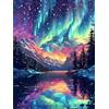 OkarinaArt Diamond Painting Adulti - Luce Polare 30x40cm | Diamond Painting 5D fai da te per principianti, set di pittura con diamanti rotondi, decorazione da parete, idea regalo