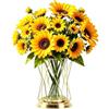 LaresDay 3 mazzi di girasoli artificiali, 39 teste di fiori, steli lunghi per vasi alti, fiori artificiali setosi per decorazione della casa, matrimoni e feste