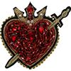 EMDOMO Toppe Milagro con perline a forma di cuore sacro fiammeggiante, arte popolare messicana, decorazione per vestiti, distintivi, toppe da cucire fatte a mano, 2 pezzi (H)