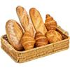 Naapesi Vassoio Rettangolare Effetto Rattan,Vassoio Decorativo con Manici -30x20cm | Plastica Effetto Rattan | 30×20×5,5cm | Anti-Muffa | Manici | Cucina Salotto Per Frutta Dessert Pane Caffè