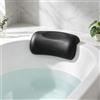 Lonkenn Cuscino da Bagno, Cuscino di Vasca da Bagno in PU con Ventose, Impermeabile Cuscino per Collo Testa Vasca da Bagno, Facile da Pulire, Cuscino Poggiatesta Ergonomico - Nero