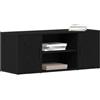 vidaXL Mobile TV Rovere Nero 100 x 35 x 40 cm Legno Multistrato, Mobile Basso per Soggiorno, Stile Moderno, Comodo per Riporre, Console per Media, Soluzione Versatile