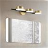 Chao Zan Applique da parete 3 faretti interno, lampada a muro orientabile rotante 360°, luce specchio bagno led 12w, lampada da parete moderna per camera da letto,corridoio (B)