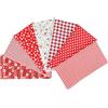 Wekuw 7 Pezzi di Cotone per Cucire Residui di Tessuto per Cucire 25 x 25 cm Rosso | Tessuti per Cucire Bambini Articoli al Metro, Articoli per Trapuntare Abbigliamento per Bambole
