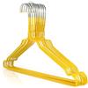 Hangerworld 25 Grucce Appendiabiti 40cm in Metallo Cromato Giallo Salvaspazio per Casa e Lavanderia