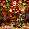 Generico Proiettore da Soffitto a Forma di Albero di Natale Plug-and-Play，C | 6 Scene Festive da Proiettare,USB,a un Albero per Camera da Letto,Soffitto,Scrivania e Decorazioni Natalizie
