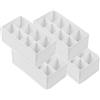 SZSLMY 4 organizer per cassetti, divisori per cassetti, 8 scomparti, pieghevoli, organizer per armadi (bianco, 28 x 14 x 10, 8 griglie)
