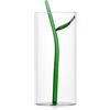Ichendorf Milano Vaso, Foglia Verde, Collezione Foglia, H 24 cm, Vetro Borosilicato, Fatto a Mano