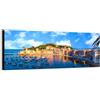 WALLAZZ Quadri Moderni Soggiorno Liguria - Genova, Sanremo, Alassio, Rapallo, Santa Margherita - 100% Made in Italy - Stampa HD su Tela Canvas - Quadro Camera da Letto - Qualità Artigianale - 64x180cm