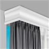 Generic Copri-asta per tenda da soffitto bianca resistente | Asta per tenda a binario singolo | Montaggio a soffitto per soggiorni e camere da letto | Lunghezze regolabili (220 cm/86,6 pollici/7,2 p
