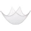 Duories Rete decorativa da pesca, a temi della spiaggia, decorazione da parete, per foto fai da te, decorazione da parete, per feste, casa, giardino, decorazione marittima, colore bianco, 100 x 200 cm