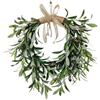 Generic Ghirlanda con foglie d'ulivo come elegante decorazione da giardino per veranda, design rustico con ramo di ulivo, frutto di ulivo, fiori primaverili (verde, 50 x 48 cm)