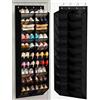 Generic Scarpiera da porta a 10 ripiani con 4 ganci, 30 paia di scarpe da appendere con 20 tasche profonde, organizer salvaspazio per camera da letto, stanze dei giochi (nero, 10 strati senza tenda)