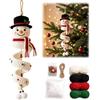 XUDUOO Set fai da te a uncinetto con pupazzo di neve, ciondolo a spirale, set | Set natalizio per lavorare a maglia con lana all'uncinetto, set completo per adulti, decorazioni per albero di Natale