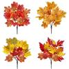 RHQFDM Decorazione autunnale 4 pezzi foglie d'acero artificiale 43 cm plastica decorazione da tavolo Halloween