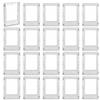 Daelesr 20 Pcs Mini Cornici per Foto 6x4,5cm, Lavagna Magnetica Frigo, Portafoto Trasparente in Acrilico per Frigorifero, Calamite Piccole Fai da Te per Gadget Compleanno, 8,8x6,3cm Esterno