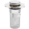 VR VETRINEINRETE Vetrineinrete® Tappo per lavandino POP-UP universale con raccogli capelli filtro di scarico anti intasamento foro 26-42 mm