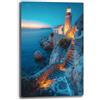 Printerland Quadro Moderno MARE Panorama Marino Quadri moderni soggiorno da Parete grande Stampa su tela Canvas Decorazione Murale muro Arredo Camera letto Salone (10, 50x100 cm, Canvas intelaiato)