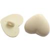 Blausky 10 bottoni dell'amore, bottoni in plastica, a forma di cuore, con manico, bottoni di ricambio per cucito e decorazione fai da te, per jeans, giacche, vestiti, 20 mm, beige