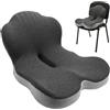 Wapasezyar Cuscino da seduta e supporto lombare, ergonomico, in memory foam, per sedia da ufficio, sedile auto, sciatica, schiena, cuscino in rilievo, cuscino con cuscino per schienale