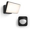 Philips Hue Welcome Proiettore (Nero) | Applique da esterno - Bianco caldo - Include Hue Sensore di movimento per esterni - Hue White