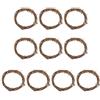 PRETYZOOM 10 Pezzi Cerchi di Rattan per Ghirlande Decorative Rotondi Fai | Marrone, Accessori per Cornici Festive, Adatti a Decorazioni Natalizie e Ghirlande Artigianali