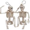 JOYIN 2 Pezzi 16 Pollici Scheletri di Halloween Scheletri di Articolazioni Posabili per Tutto il Corpo per Decorazioni del Cimitero di Halloween, Accessori per la Casa Stregata