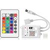Greenice Controller LED RGB Wi-Fi 2.4G 24 Tasti, Comando a Distanza e Vocale, Tecnologia Tuya, Bianco, GREENICE