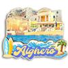 Quwsne Calamita per frigorifero Alghero Italia, souvenir di viaggio in città, regali turistici, 3D, monumenti classici, artigianato fatto a mano, decorazione per la casa, 1112