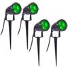 Generic Confezione da 4 faretti LED verdi da 3 W, IP65, impermeabili, 220 V | Spina di terra regolabile, decorazione per cortile e sentiero, illuminazione paesaggistica, uso di alberi e piante