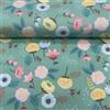 EDGEAM Tessuto in cotone venduto al metro, 160 cm di larghezza - Tessuti per cucire (50 cm, 100 cm, 200 cm) - Ideale per lavori artigianali e cucito - Tessuto decorativo - Materiale per cucito (Verde