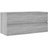 vidaXL Mobile Lavabo Grigio Sonoma 100x38,5x45 cm in Legno Multistrato